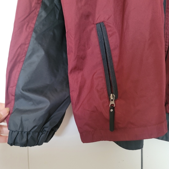 1Landsdale Pennsylvania Windbreaker Jacket Size XL in Maroon and Gray - Picture 6 of 12